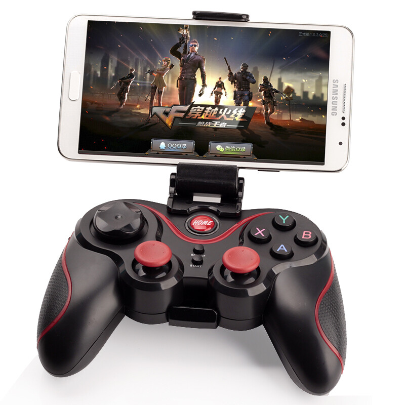 虎克 vivo x6a手機游戲手柄 無線/藍牙手柄CF穿越火線/王者榮耀/手機手柄 黑紅色 手柄