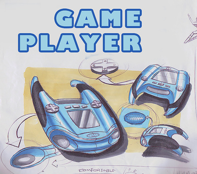 游戲機產品設計手繪方案