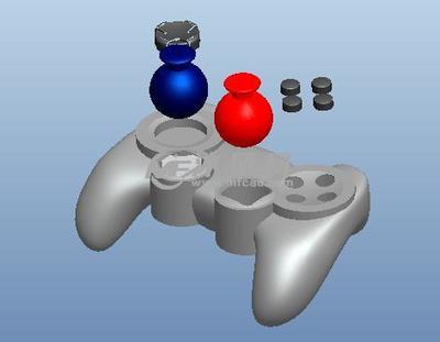 普通游戲機手柄模型 - Proe數碼產品類模型下載 - 沐風圖紙