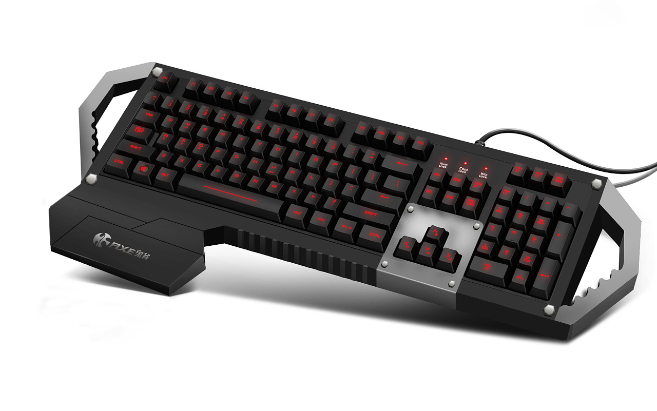 游戲機械鍵盤亞馬遜產品建模渲染